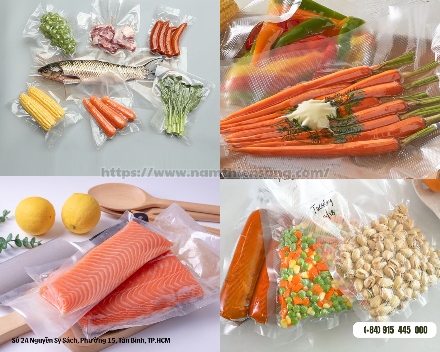 Bao thực phẩm hút chân không